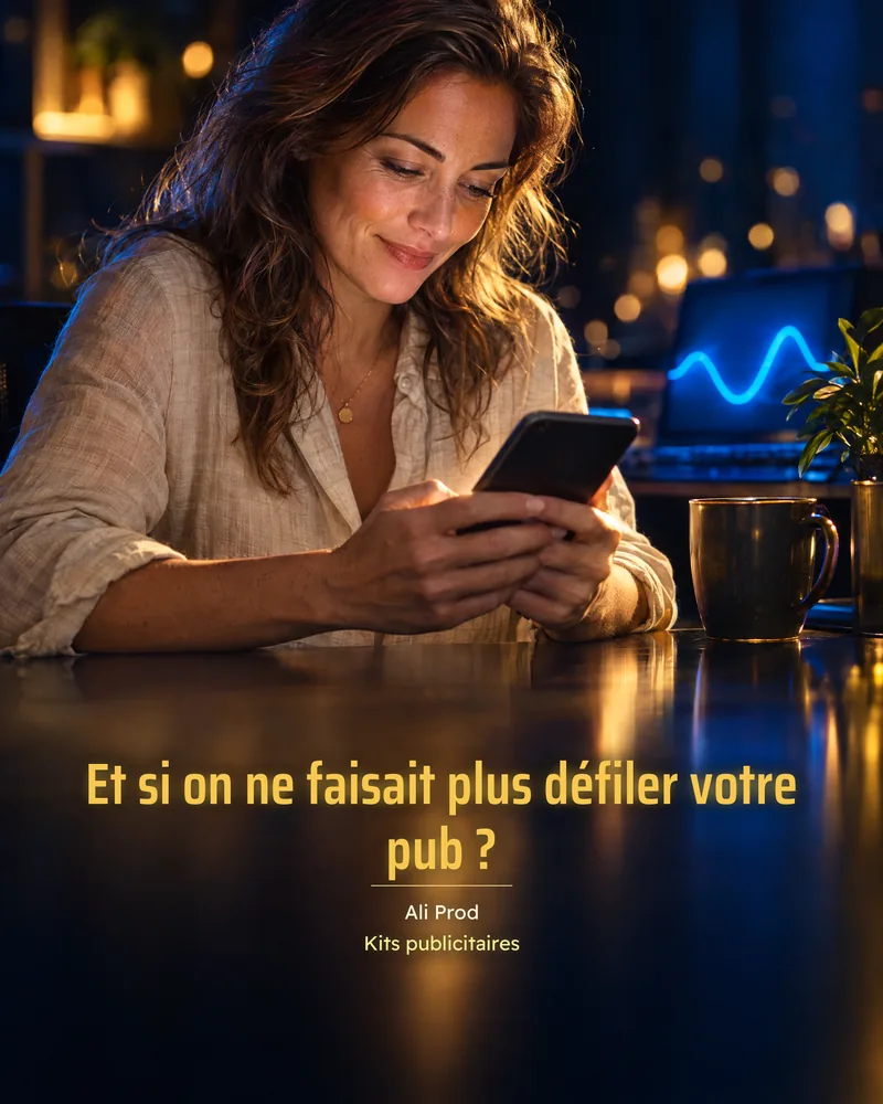 Jumeau B : la même image, avec une autre accroche.