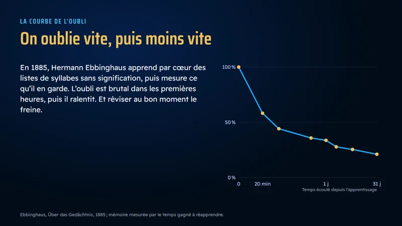 Version piégée : à côté de la courbe, un long paragraphe reprend mot pour mot le texte de la voix off.